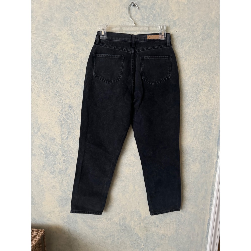 NWT White Fox Boutique Women's Black Mid Rise Straight Leg Jeans Size Small